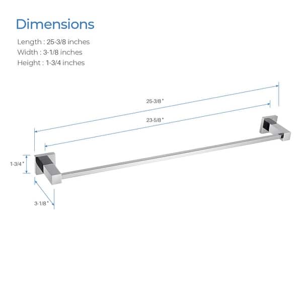 dimension image slide 6 of 9, Cube 24 inch Bathroom Towel Bar