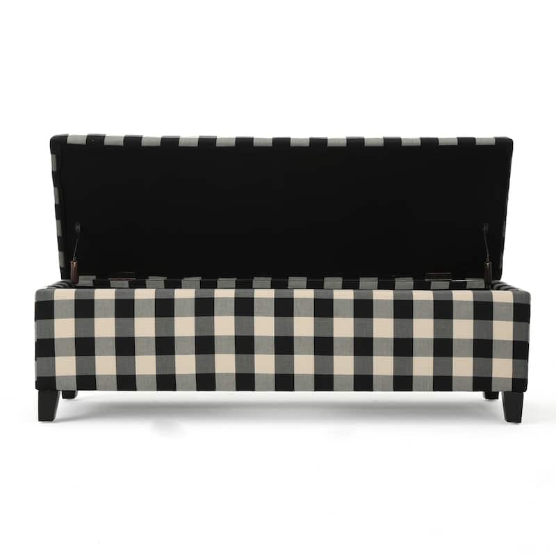 Modern Upholstered Storage Bench for Living Room Entryway