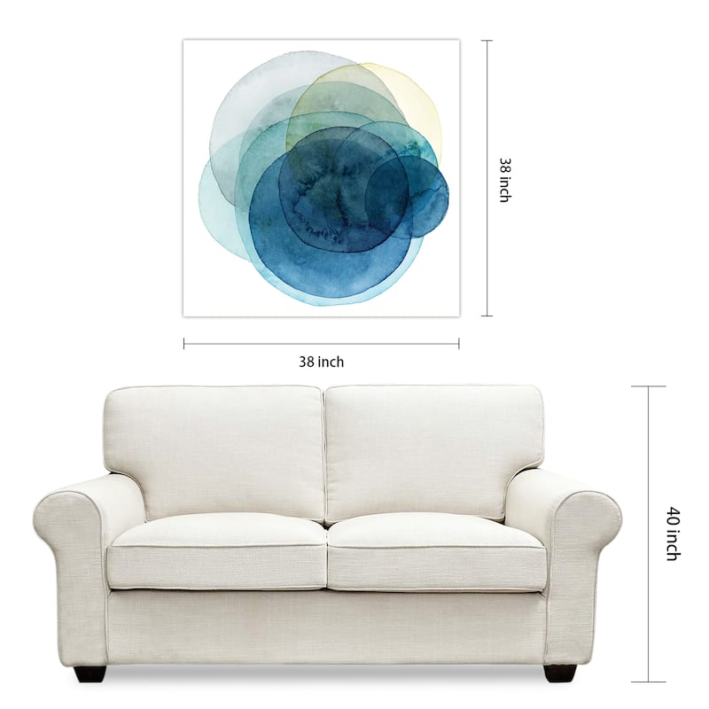 Empire Art"Evolving Planets I" Frameless Tempered Art Glass Wall Art