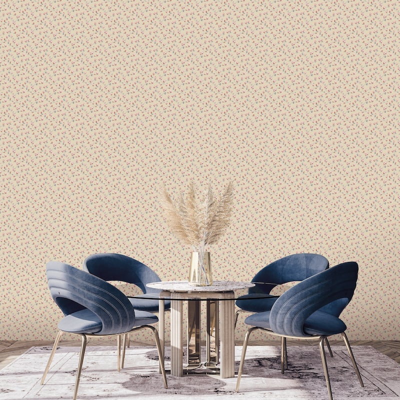 Galerie Wallcoverings Miniatures 3 Collection Mini Magnolia Matte Finish Vinyl on Non-woven Wallpaper Roll
