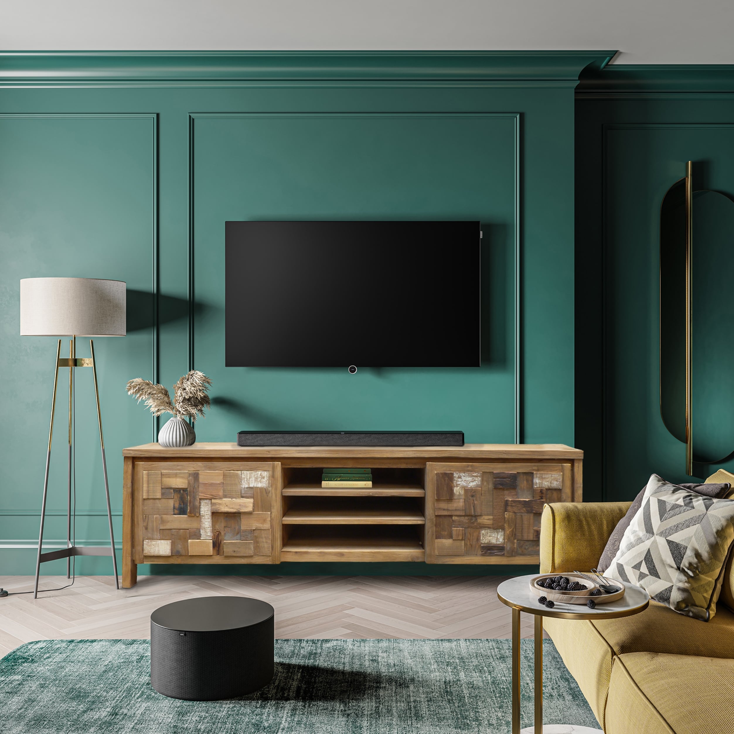 Teak deals entertainment center