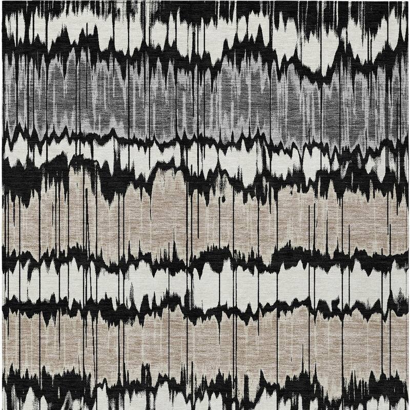 HomeRoots Striped Transitional Rectangle Outdoor Rug