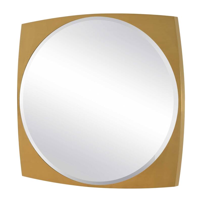 Uttermost 08264 Neilia 48" Square Beveled Stainless Steel Framed