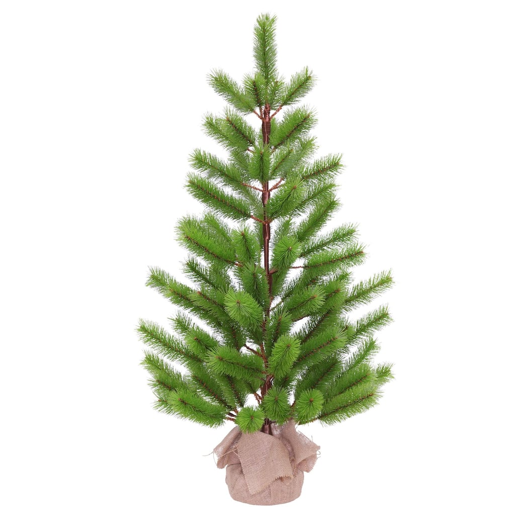 Burlap Base Artificial Christmas Tree - 3’ - Unlit