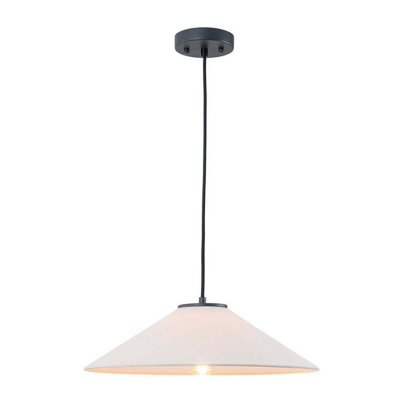 1-Light Modern Fabric Single Cone Pendant