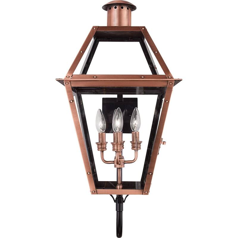 Rue De Royal 4-Light Outdoor Wall Lantern in Aged Copper