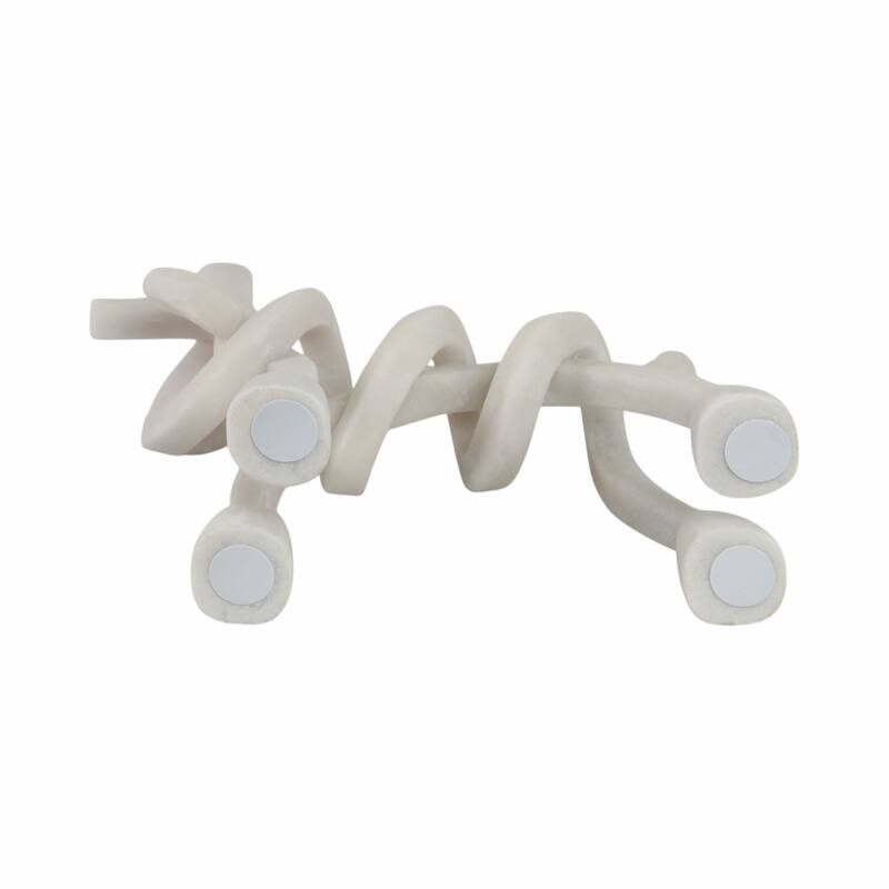 Resin Dog Sculpture Modern Decorative Figurine Accent - 20" White - 20" x 6" x 20"