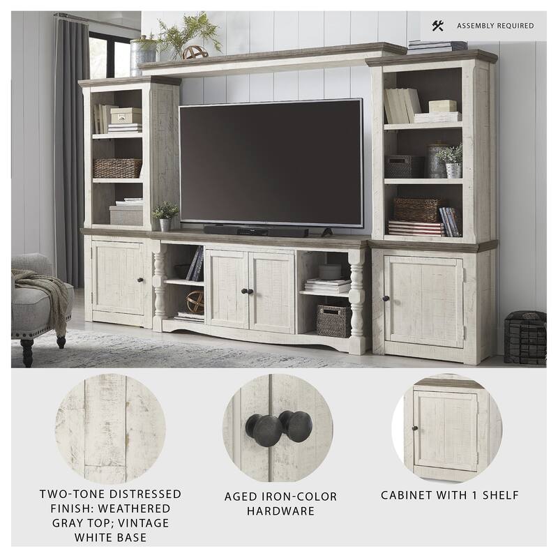 Havalance Right Pier Cabinet, White/Brown - 7'9" x 9'9"