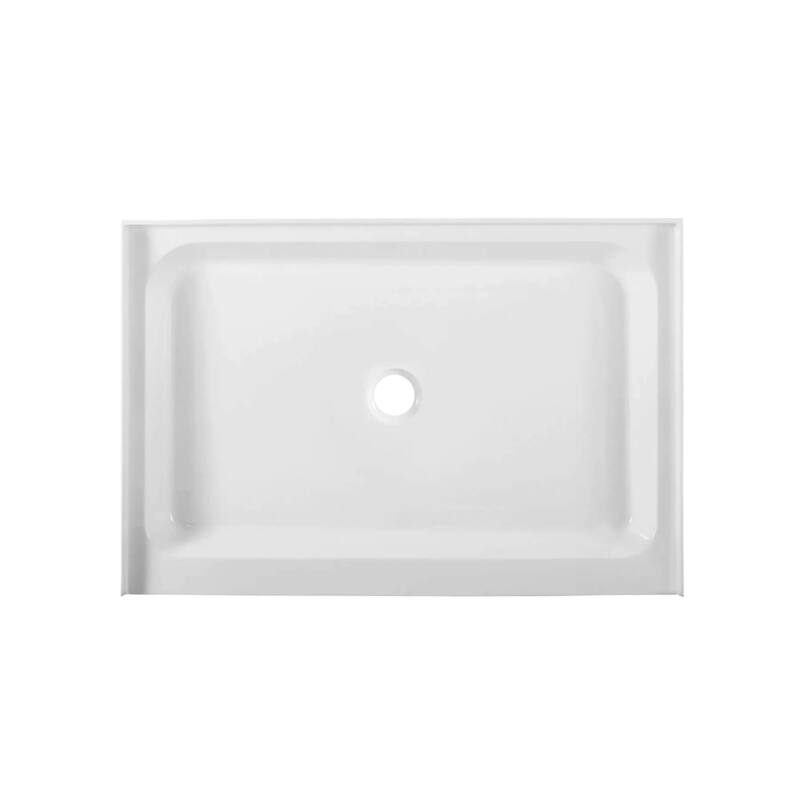 Fine Fixtures Single Threshold Acrylic Shower Base - Non-Slip Textured Surface Shower Floor Pan