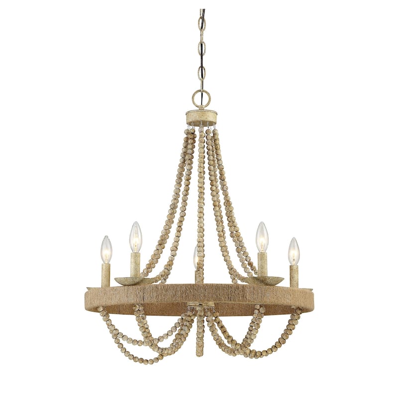 Meridian M10014 5 Light 26" Wide Beaded Chandelier