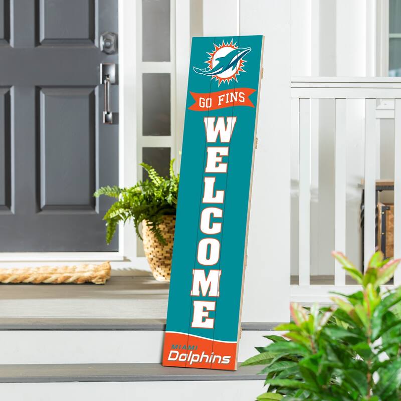 47" Porch Leaner Welcome Wall Sign, Miami Dolphins