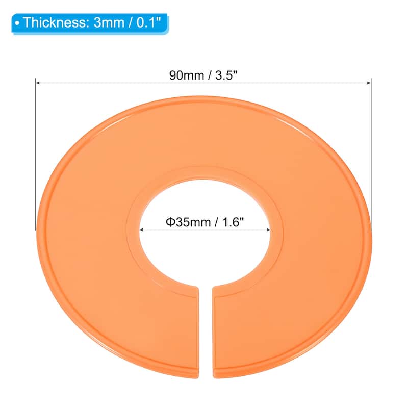 6pcs Clothes Divider, Clothing Rack Size Dividers Round Separator - Orange