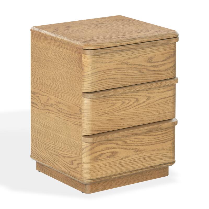 SAFAVIEH Couture Guillermo 3-Drawer Wood Nightstand