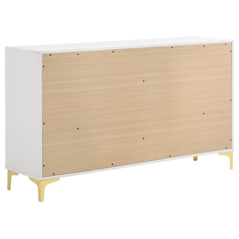 Kendall 5-piece Bedroom Set White And Black/Gold