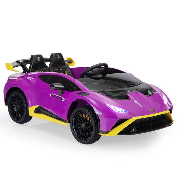 slide 2 of 13, 12V Battery Powered Ride On Car for Kids - Purple Purple