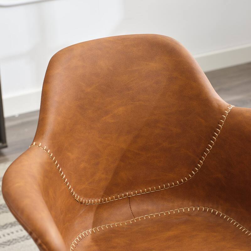 Minimalist Rolling Office Chair with Reclining Chassis, Adjustable Height, Ergonomic Design, and Extra Large Base