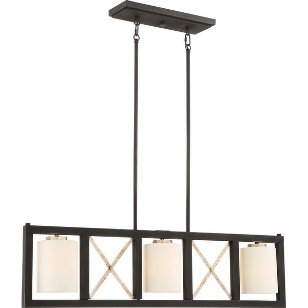 Nuvo Lighting 60 6133 3 Light 38 Wide Linear Chandelier Nuvo Lighting 60 6133 3 Light 38 Wide Linear Chandelier