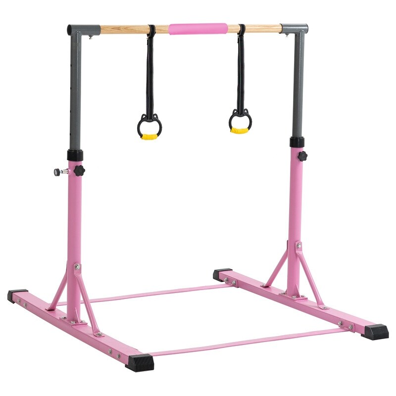 Pink Gymnastic Bar Set Gymnastics Horizontal Bar for Kids Home Use Bed Bath Beyond 39554235