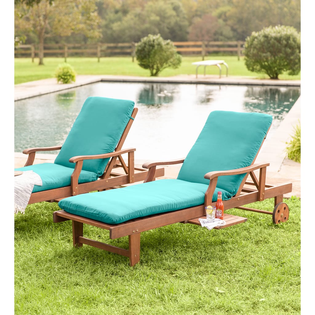 Claremont Eucalyptus Wood Outdoor Chaise Lounge - Natural