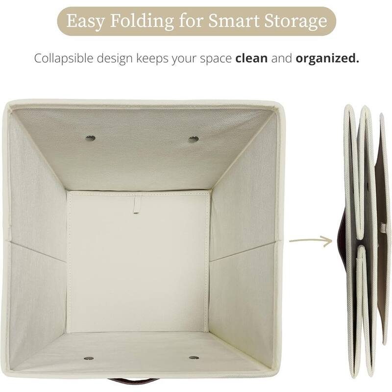 Cube Storage Bin with Labels, Fabric Storage Cubes