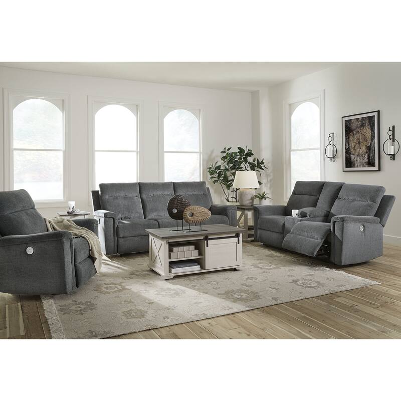 Signature Design by Ashley Barnsana 3-Piece Upholstery Package - 86"W x 41"D x 40"H - Dark Gray