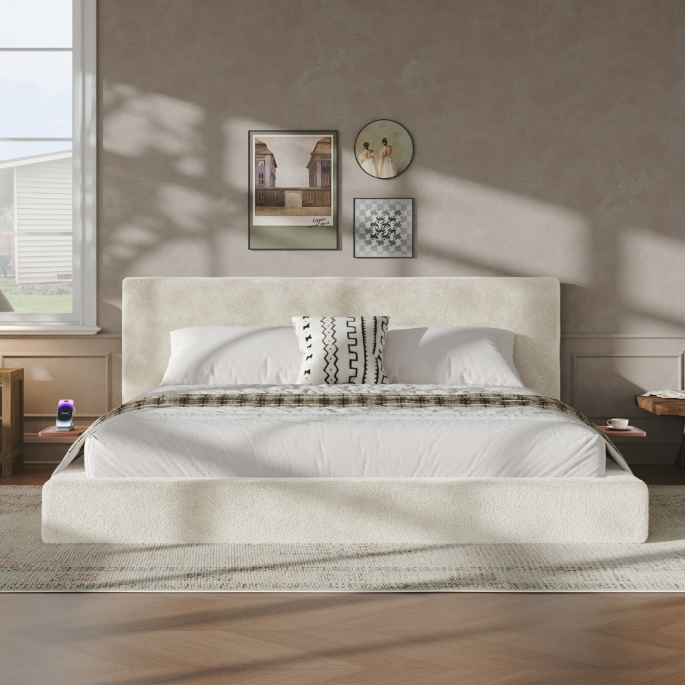 8.7" Cloud Upholstered Sponge Cushion Platform Bed