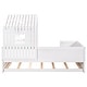 preview thumbnail 6 of 21, Twin Size House Low Loft Bed w/ Trundle Upholstered Platform Bed Frame