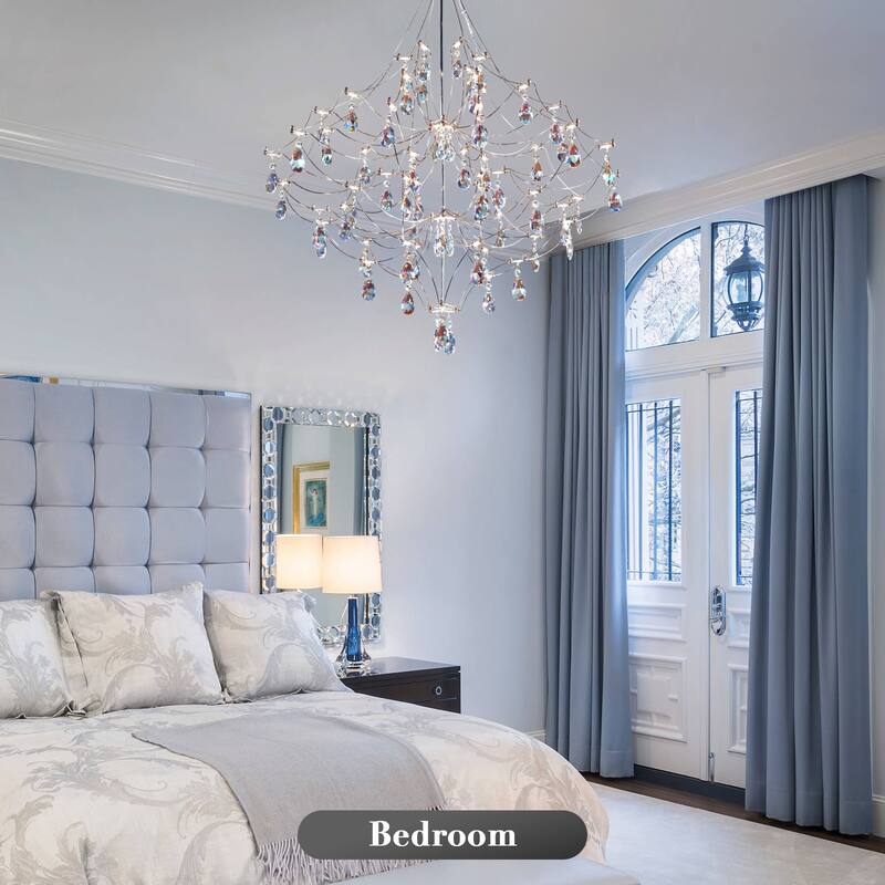 KAYLA Modern Crystal Chandelier - Luxury LED Pendant Ceiling Light