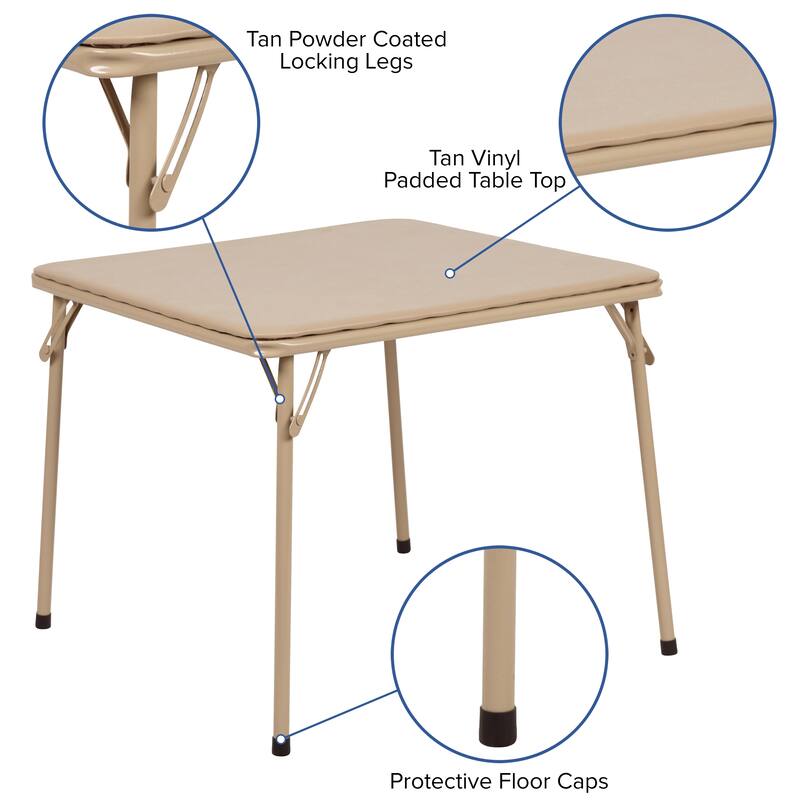 Kids 5-Piece Classroom Folding Table and Chairs Set
