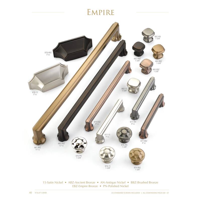 Schaub and Company Empire 4" Center to Center Traditional Elegant