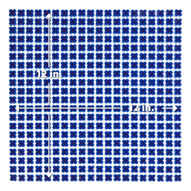 Merola Tile Fioretti Glossy Cobalt Blue 12" x 12" Porcelain Floor and Wall Tile