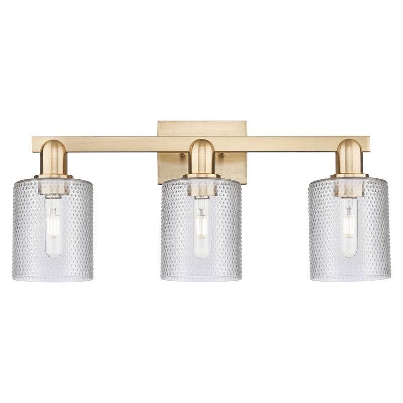 Innovations Lighting Endless Possibilities Arcadia - Cobbleskill - 3 Light 24" Bath Vanity Light - Clear/Champagne Bronze