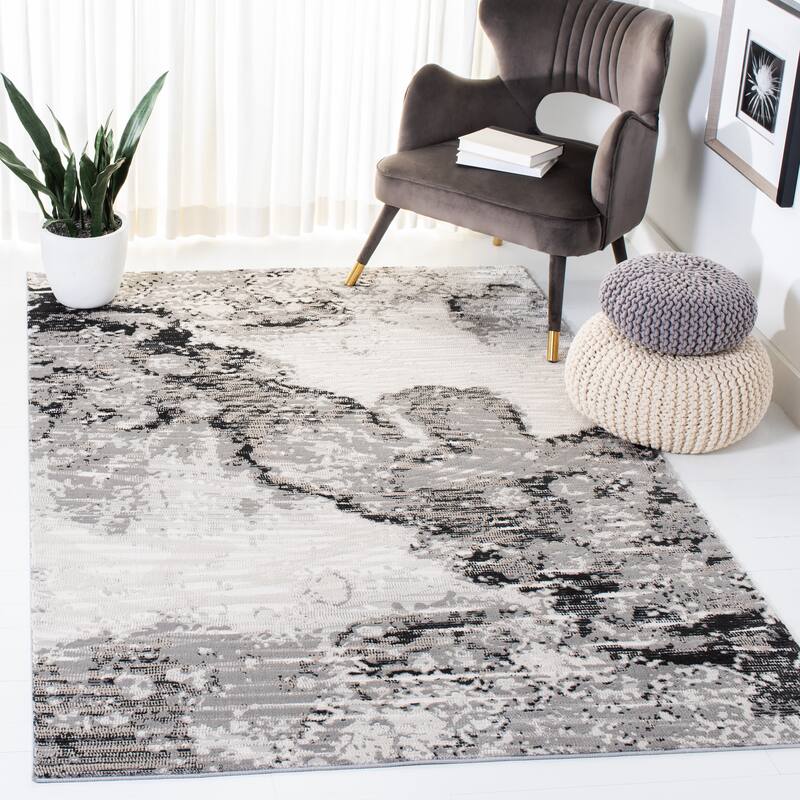 SAFAVIEH Invista Terese Modern Abstract Rug - 4' x 6' - Ivory/Grey