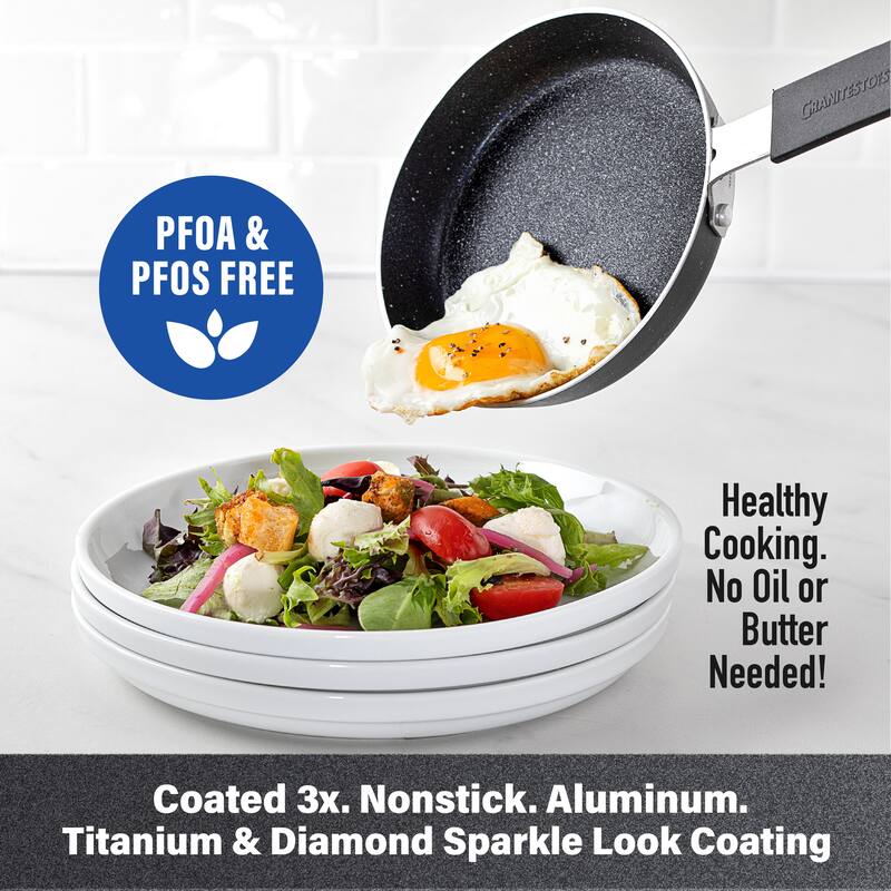 Granitestone 5.5'' and 9.5'' Nonstick Fry Pan Set with Stay Cool Handle