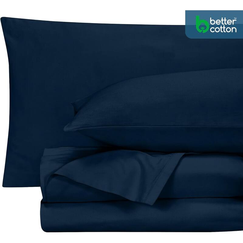Royale Linen 400 Thread Count Cotton 4 Piece Sateen Sheet Set