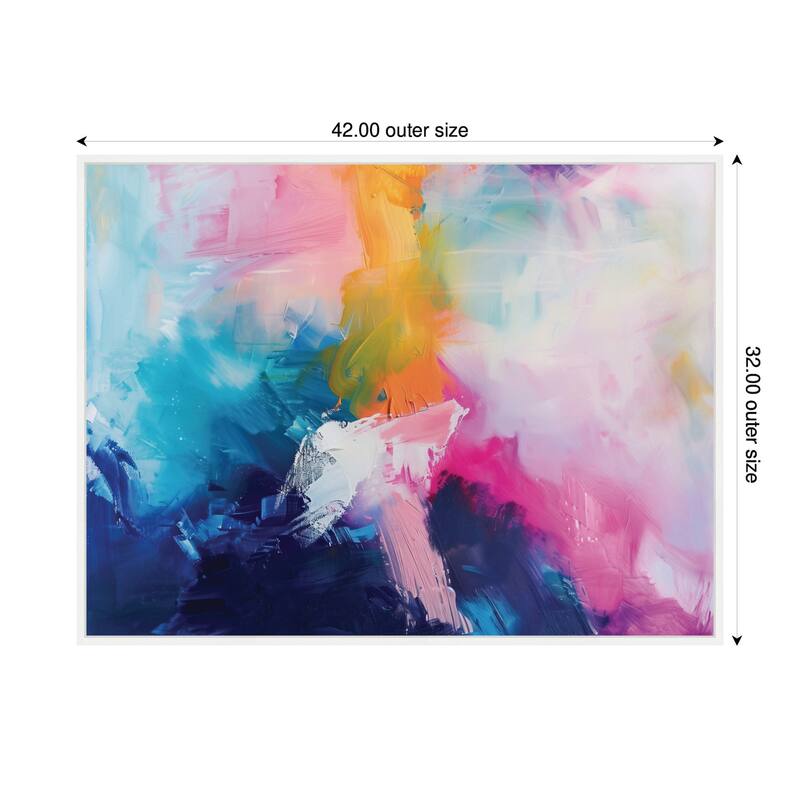 Kate and Laurel Sylvie Bright Abstract I Framed Canvas by Amy Lighthall