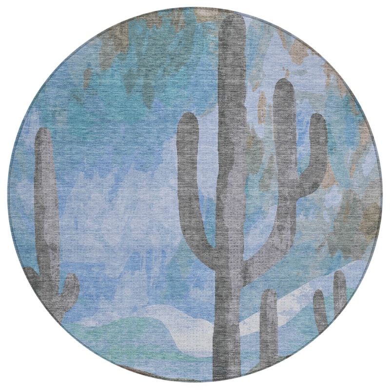 Machine Washable Indoor/ Outdoor Desert Inspiration Chantille Rug