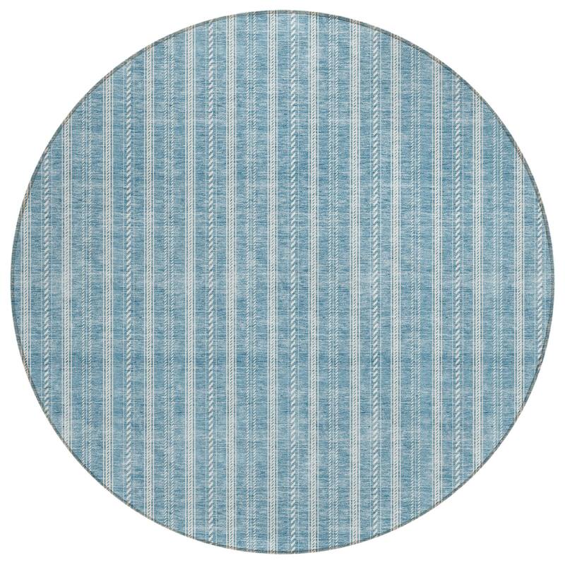 HomeRoots Striped Transitional Rectangle Outdoor Rug