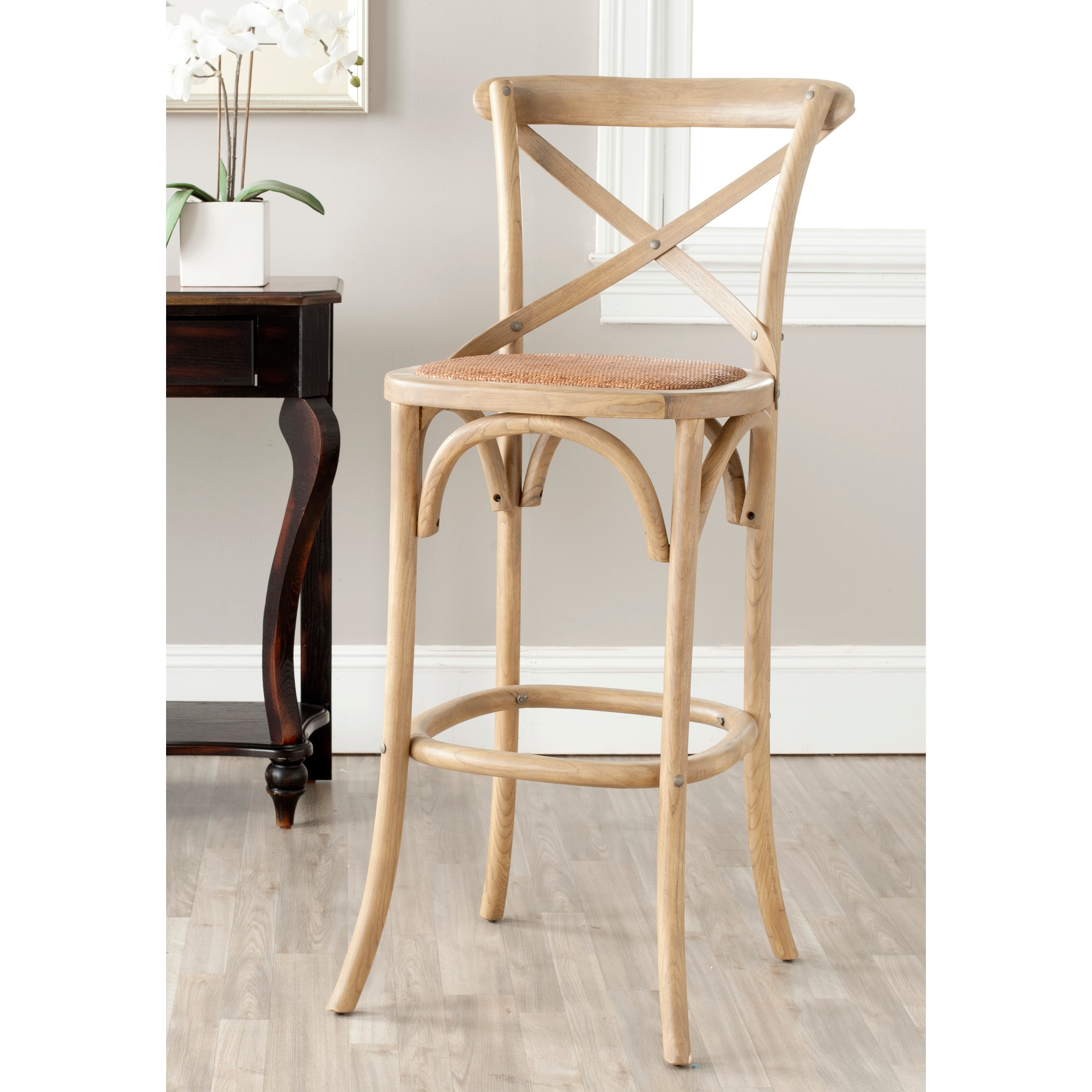 Oak bar stools with backs outlet