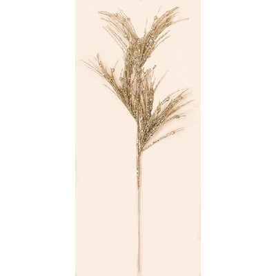 28" Glitter Pine Spray, Champagne, Set of 3 - Champagne