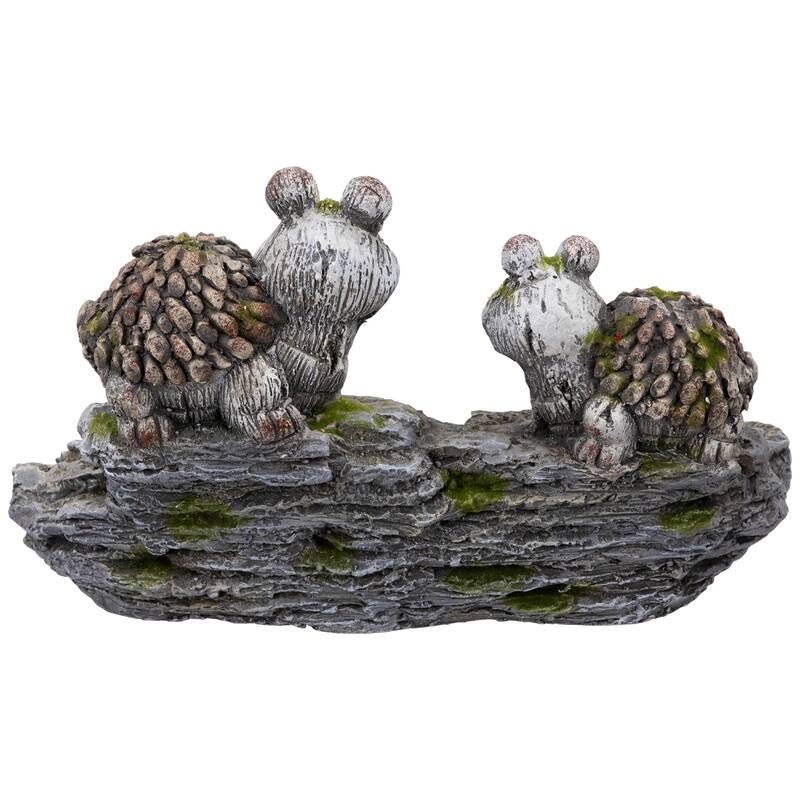 Turtle Couple Outdoor Garden Bird Bath - 11.75"