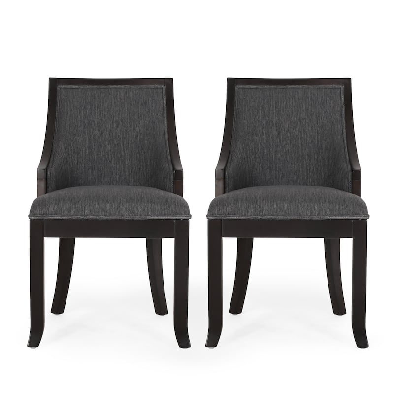 Thurber Upholstered Birch Wood Dining Chairs (Set of 2) by Christopher Knight Home
