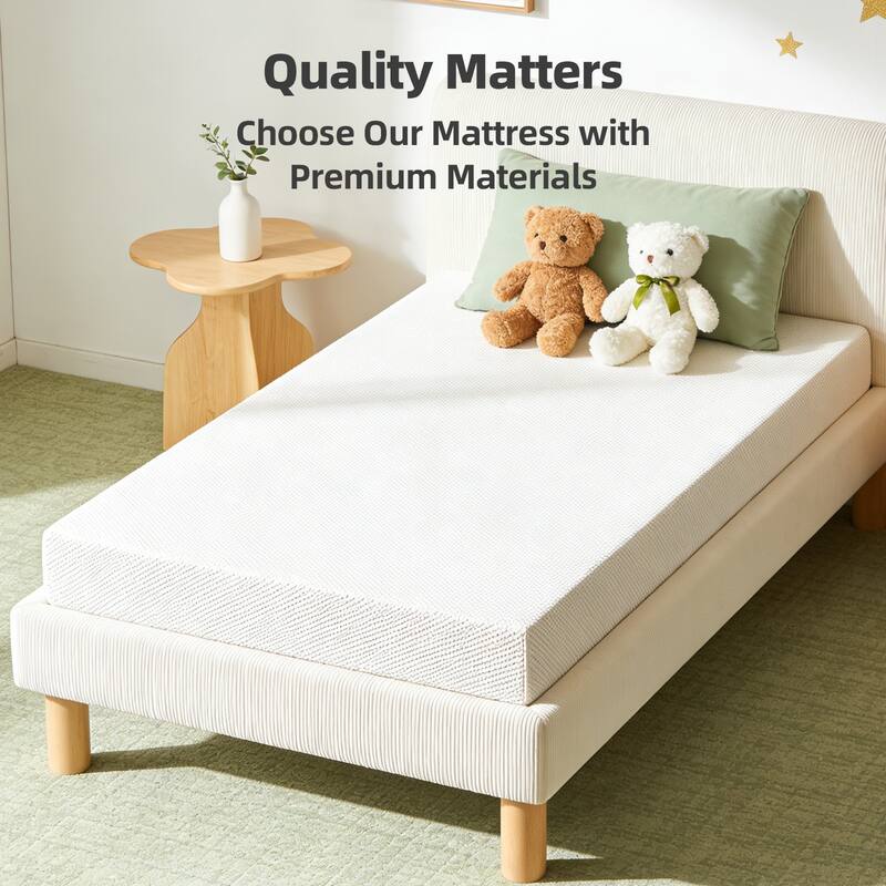 GDFStudio Casper 8-Inch Twin Mattress with 3-Layer Sponge, Gel-Perforated Top and 7-Zone Support