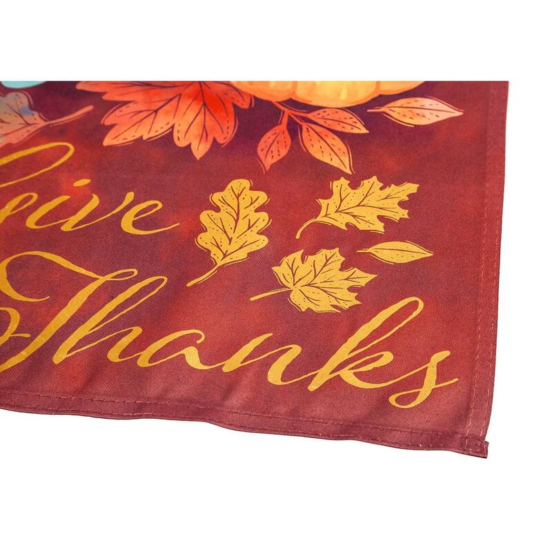 12.5 in. x 18 in. Crafted Harvest Garden Suede Flag