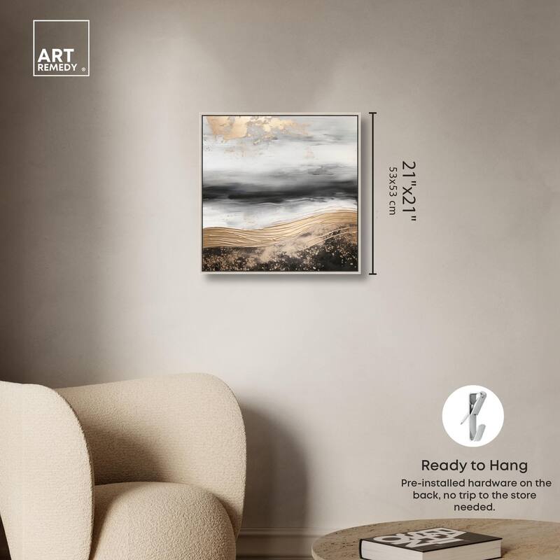 Moonlit Gold Canvas by Art Remedy