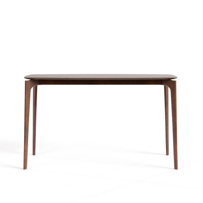Furniture of America Shaw Mid-century Walnut 59-inch Wood Counter Height Dining Table