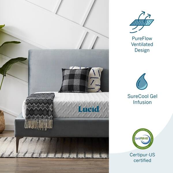 Shop Lucid Comfort Collection 8 Inch Gel Memory Foam Mattress