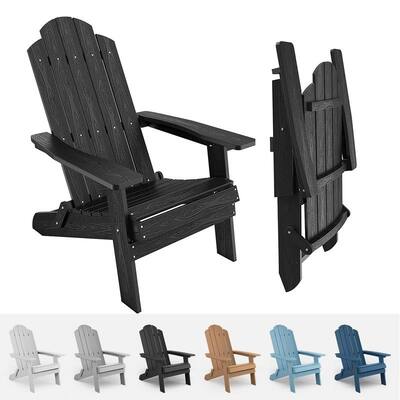 WINSOON All Weather HIPS Outdoor Folding Adirondack Chair Outdoor Garden Patio Chair