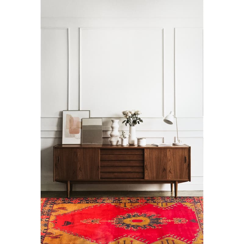 Teimani Red Rug 3'4" x 5'1" - 3'4 x 5'1