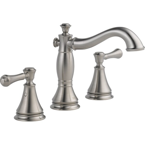 Delta 3597LF-MPU Cassidy Widespread Bathroom Faucet with Pop-Up Drain Assembly